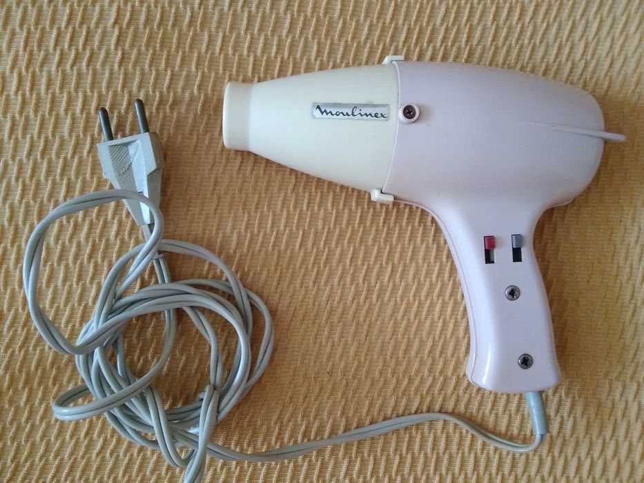 Secador de cabelo vintage rosa Moulinex 400w