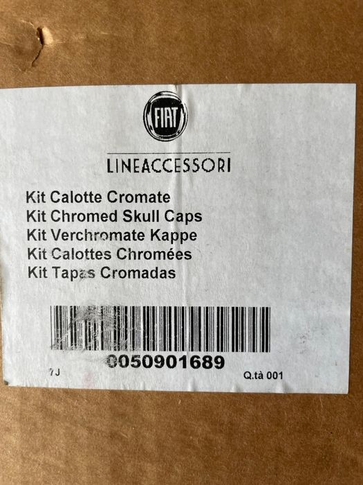 Kit de capas cromadas dos retrovisores para Fiat (esquerdo + direito)