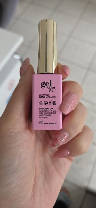 Lakier hybrydowy IQ nails różowy