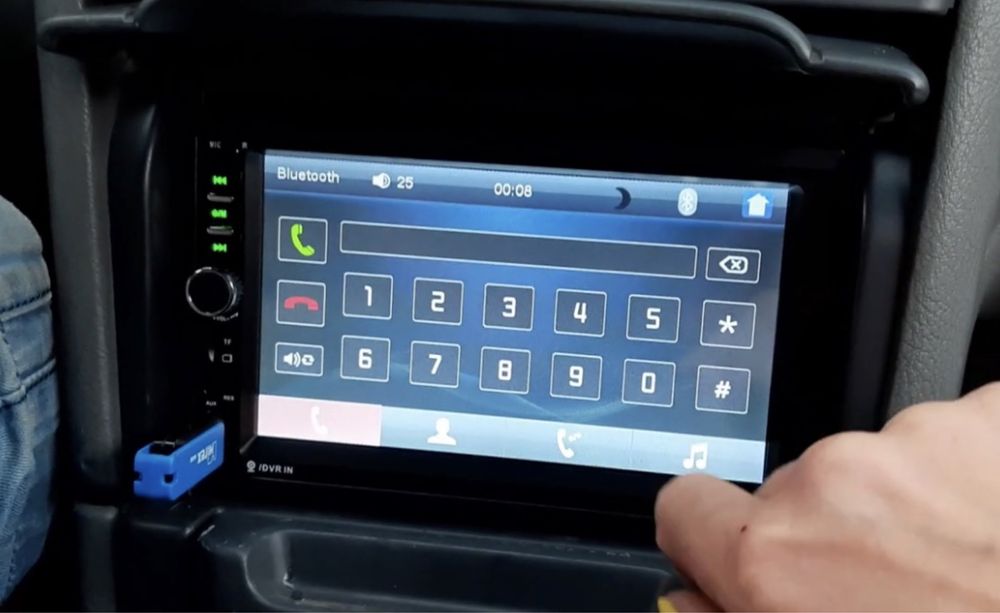 AutoRádio MP5 Touch GPS, YouTube Chamadas, BT,USB, AUX, SD