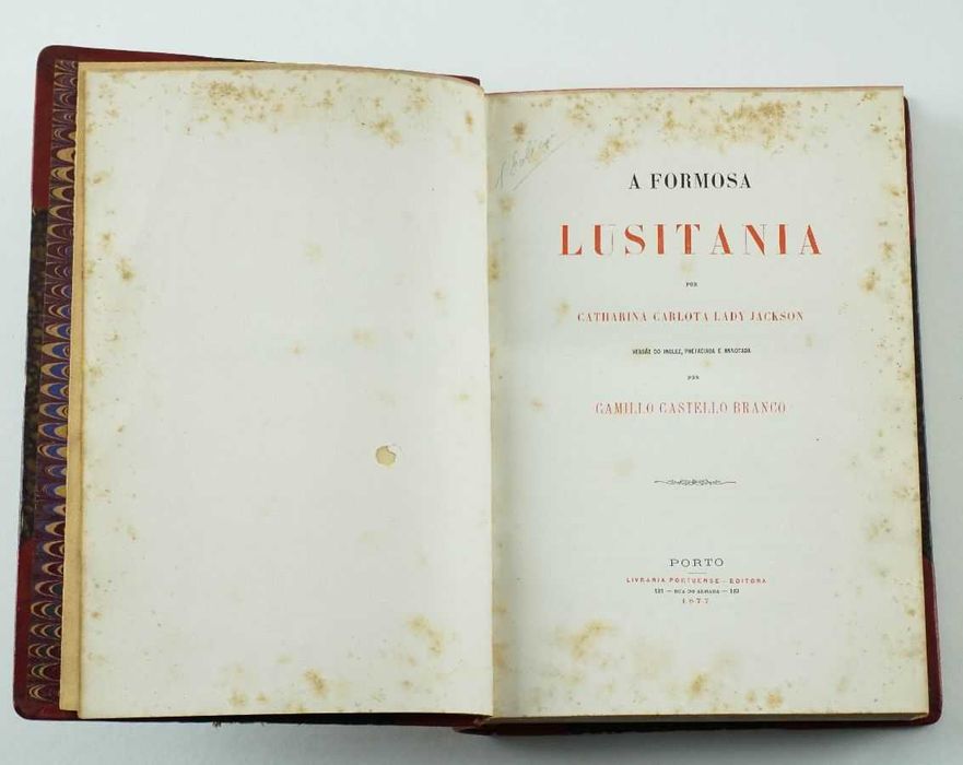 1ª Edição - Camilo Castelo Branco – Lady Jackson - A Formosa Lusitana