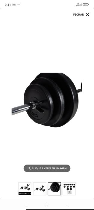 Barra + halteres total 30kg