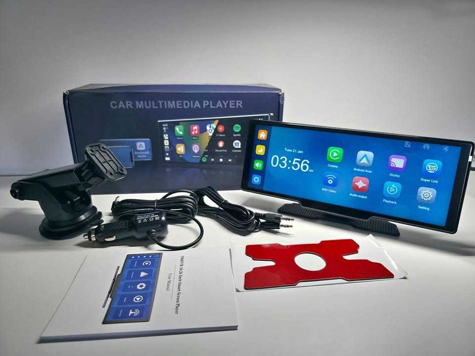 Stacja Multimedialna Android Auto CARPLAY 10" Wideo-rejestrator.