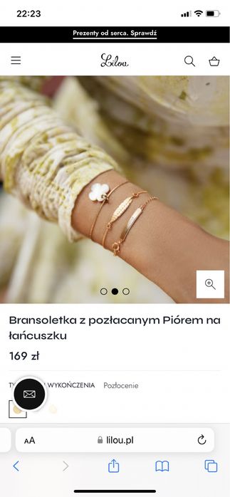 Likou bransoletka pozlacana - nowa