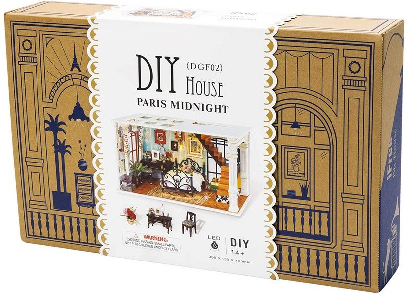 Miniatura Quarto Paris Midnight com Iluminação - Feito à mão