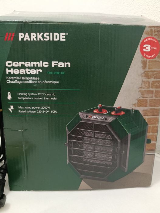 Тепловентилятор керамічний обігрівач  PKH 2000 D2, дуйчик Parkside