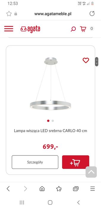 Lampa ring 40  i 60 cm
