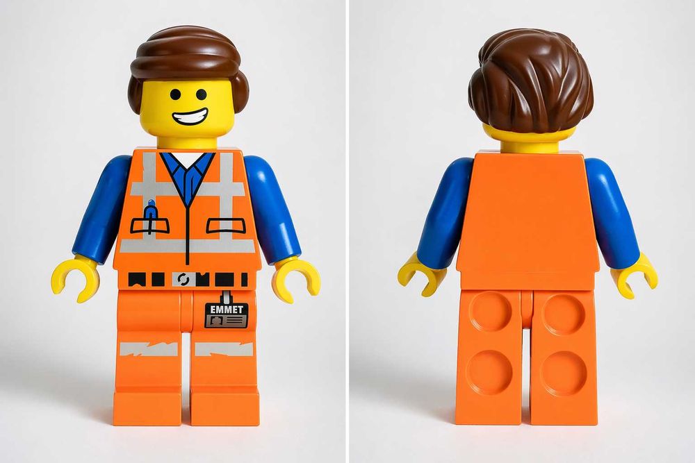 LEGO Gigante XXL EMMET - The LEGO Movie - 1,35mt | Peça Rara – OPORTUNIDADE