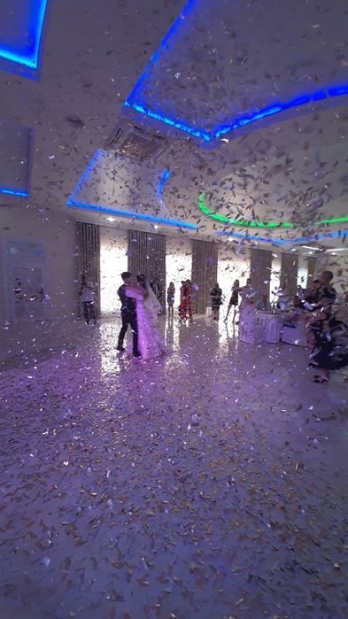 Холодные фонтаны, Конфетти пушка, Тяжёлый дым