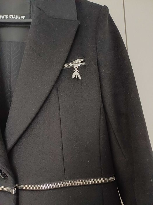 PATRIZIA PEPE Płaszcz na suwak Essential 2 w jednym