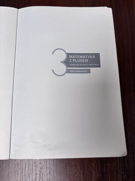 Matematyka z plusem 3 podręcznik zakres podstawowy