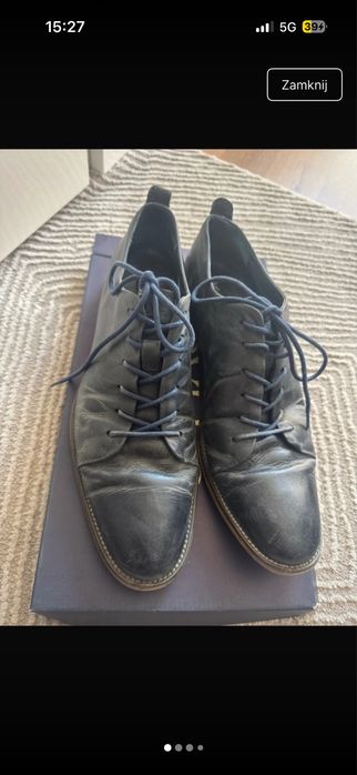 Skórzane męskie buty eleganckie 42 kazar