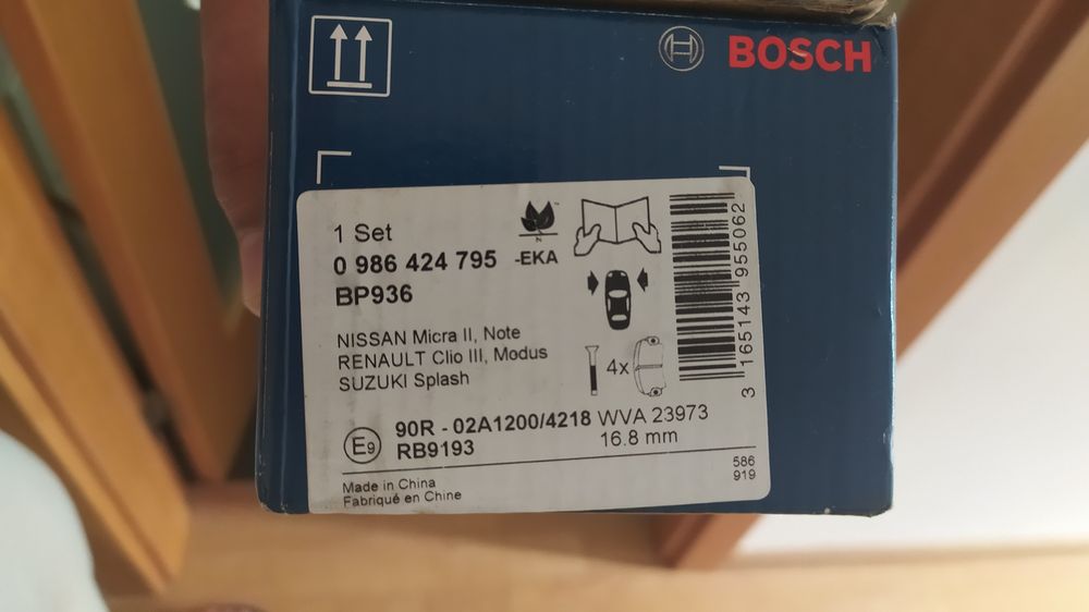 Pastilhas Bosch Novas ( Clio3, modus, Micra)