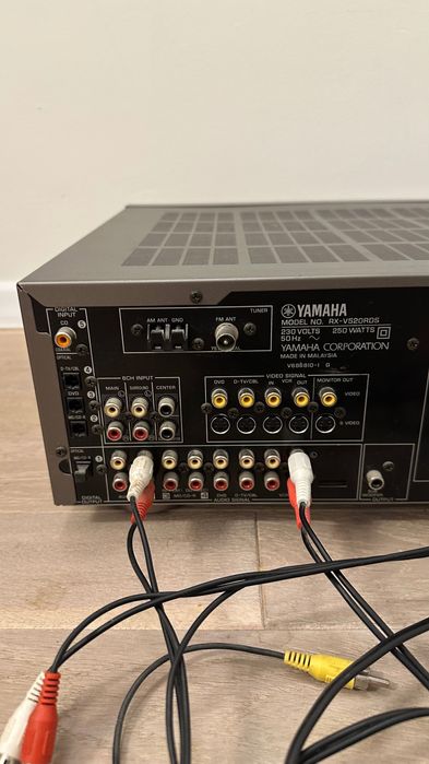 Yamaha RX-V520RDS – sprawny amplituner 5.1 + zasilacz, kable i pilot