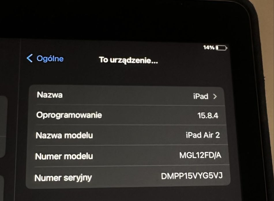 Ipad Air 2 16GB srebrny