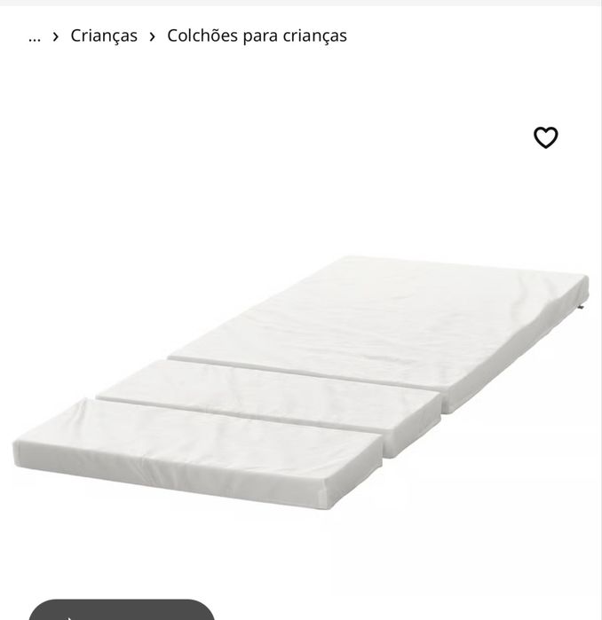 Cama Extensivel Branca Ikea c/ colchão e estrado