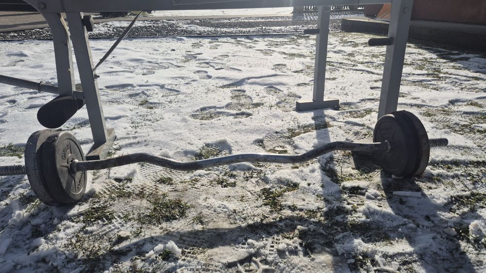 Ławka z gryfami i obciazeniem