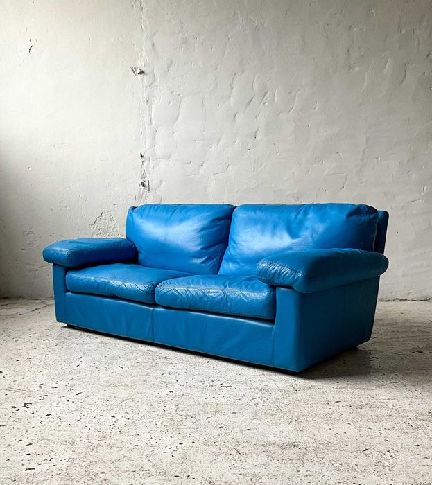 Duvivier francuska sofa skóra lata 90 vintage design