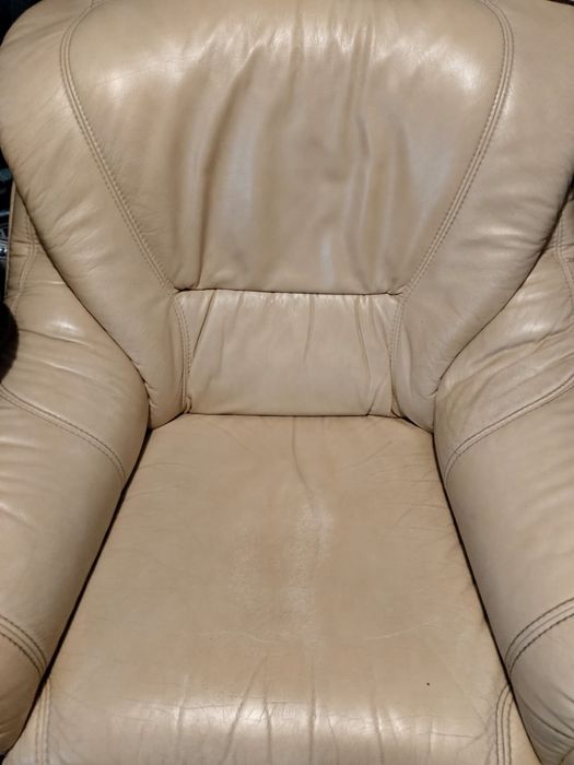 Komplet wypoczynkowy sofa i dwa fotele, skóra