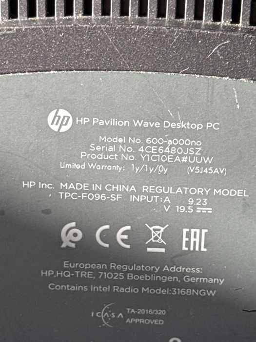 Komputer HP Pavilion Wave 600 | i5