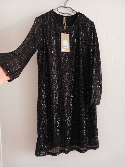 Чорна вечірня сукня з паєтками Soyaconcept блискуча ошатна сукня нова