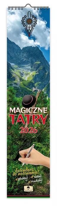 Kalendarz 2026 paskowy wąski magiczne tatry. Pan Kalendarzyk