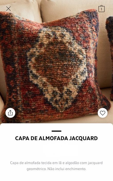 Capa De Almofada Jacquard Zara Home NOVO