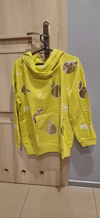Limonkowa damska bluza z kpturem Megi l/xl