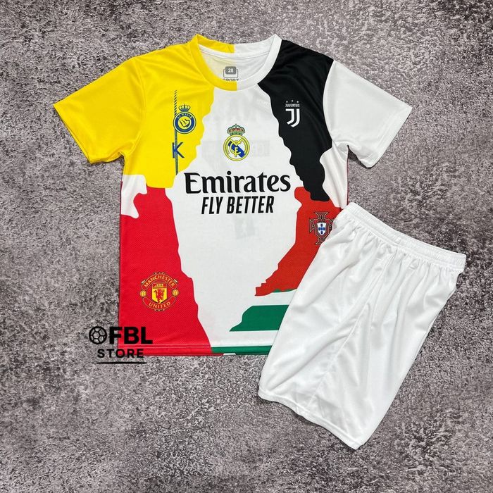 Дитяча футбольна форма з принтом Роналдо 7 та Мессі 10