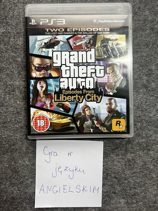 Grand theft auto episodes from liberty city two episodes gta ps3 playstation 3 gra