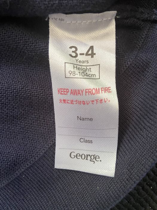 George granatowy sweter swetetek rozpininany 98 104