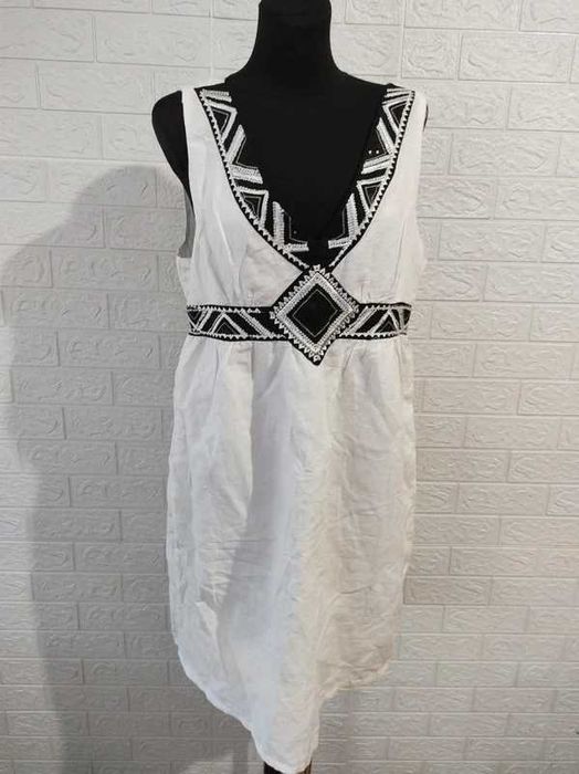 Sukienka rozmiar L lato bawełna len cena 28 zł