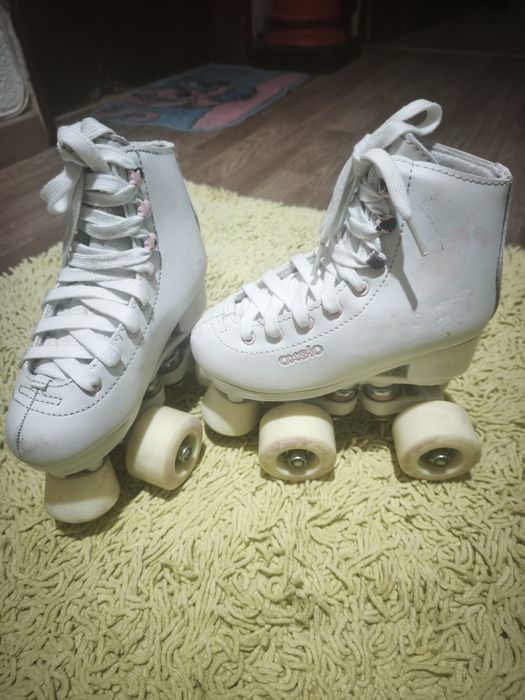Patins 4 Rodas Patinagem Artística Quad100 tamanho 29 o Branco e o 33