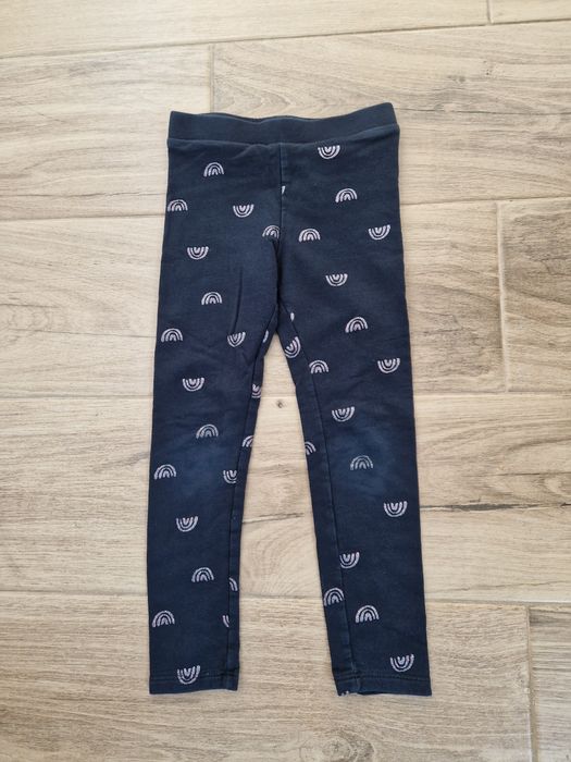 Getry legginsy ocieplane ciepłe r. 116 HM czarne w tęcze