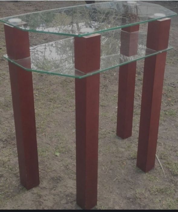 Stolik szklany wysoki