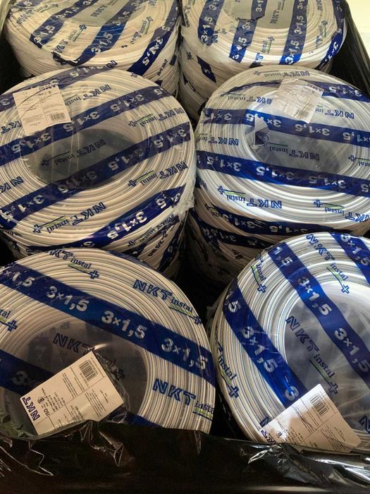 Przewód NKT 3x2,5 /3x1,5 YDYp 4x1,5 5x1,5 5x2,5 Kabel 5x4 5x6 YKY 5x16