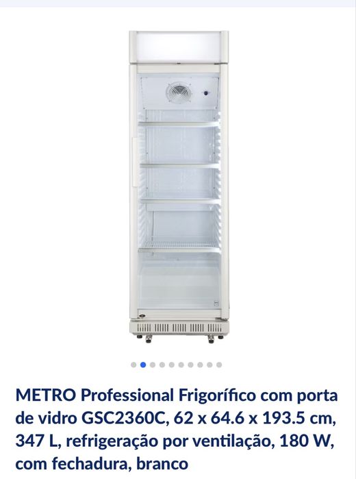 Frigorífico com porta de vidro(menos de 1 ano de uso)