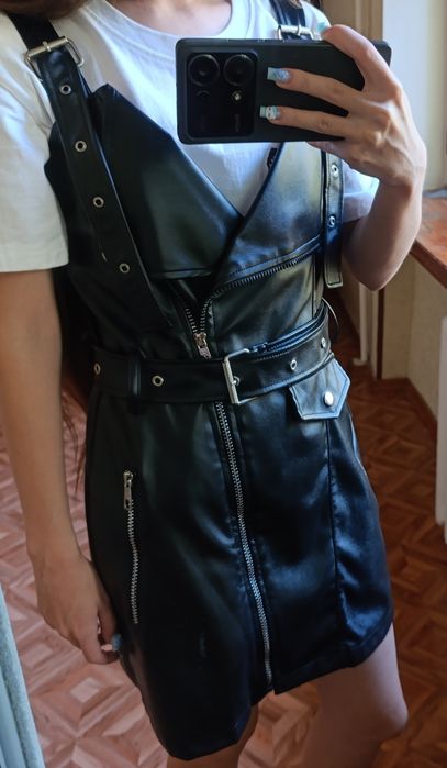 Стильний сарафан з екошкіри branda