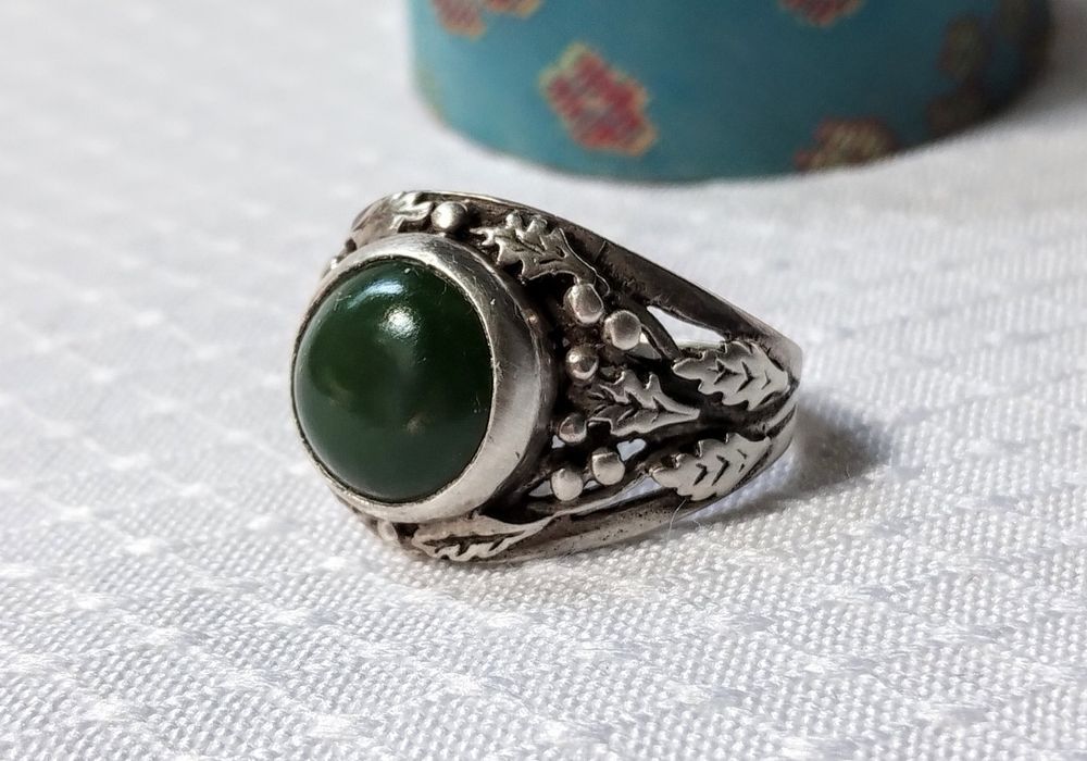 Katalogowy srebrny pierścionek Warmet. PRL.