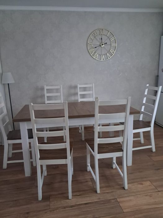 Sprzedam stół i krzesła Jysk Ryslinge rustykalne