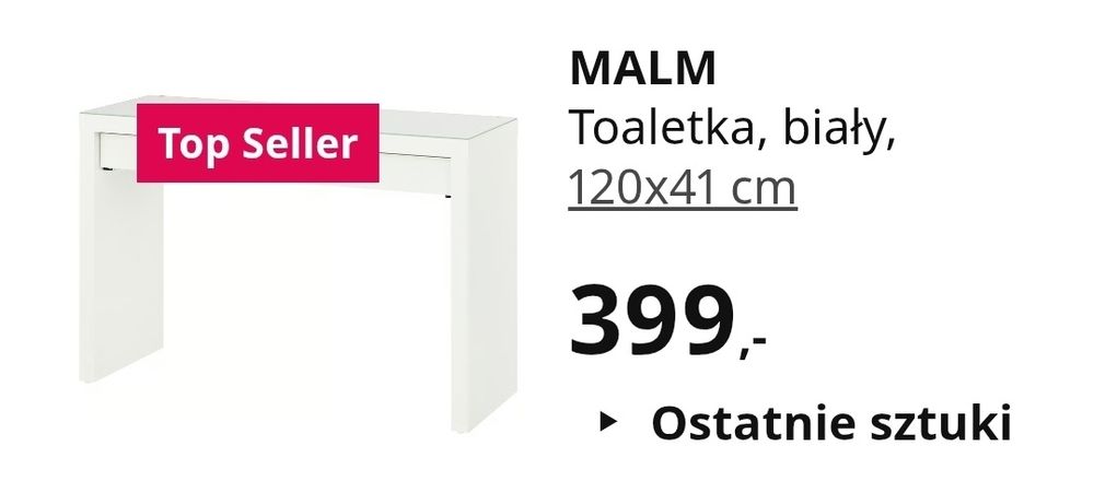Toaletka biała Ikea