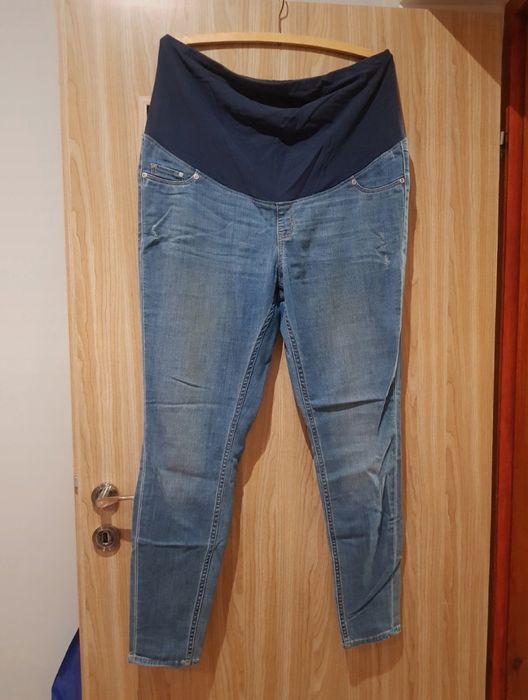 Jeansowe spodnie ciążowe H&M