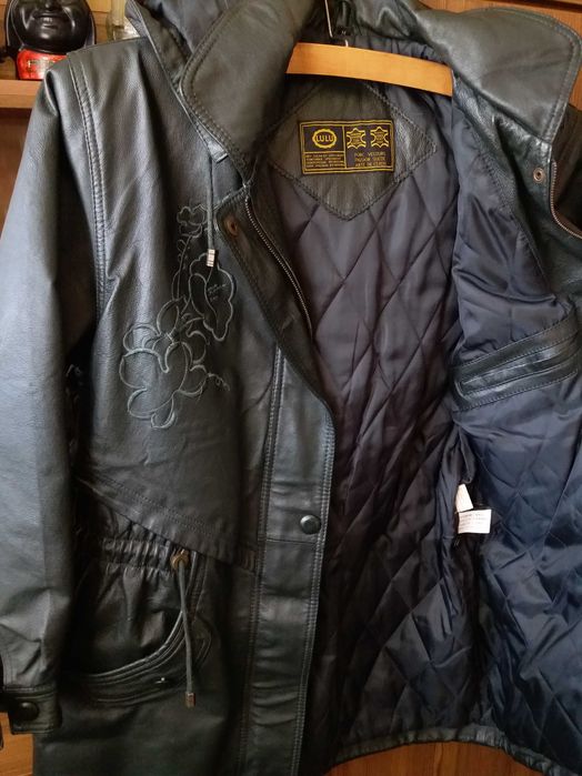 Женская кожаная куртка утеплённая