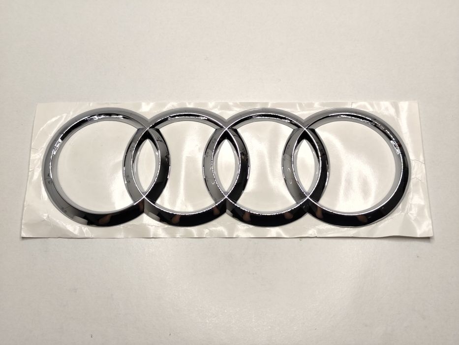 Emblema Letras Audi 230mm 23cm S Símbolo Logo Mala Traseira Liso Adesivo Modelo Q-7 Q-8 A-6 Avant Cromado Novo
