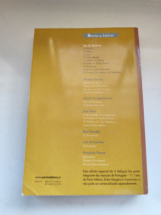 Livro "A Relíquia" de Eça de Queirós