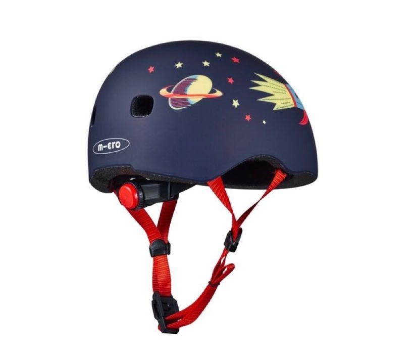 Шолом Micro захисний шолом дитячий S розмір 48-53 см ракета синій