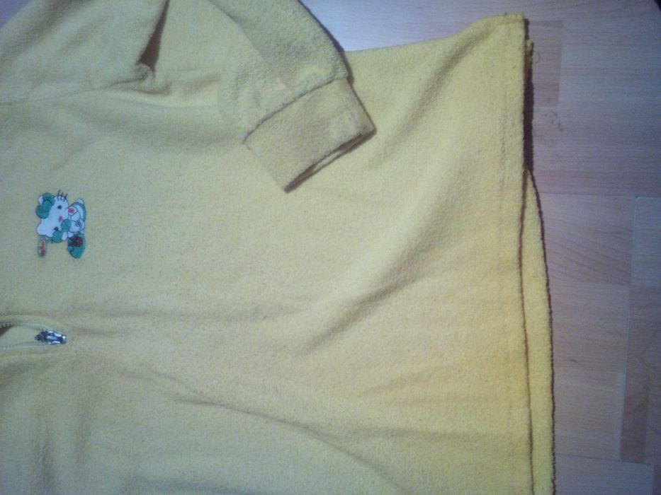 Żółta bluza dziewczęca z froty