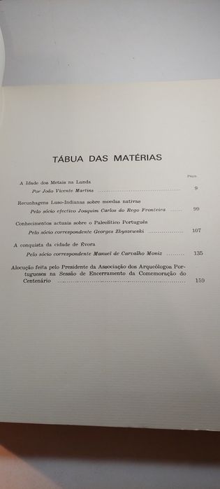 Comemoração do Primeiro Centenário | Associação dos Arqueólogos Portugueses (2 Volumes, 1966)