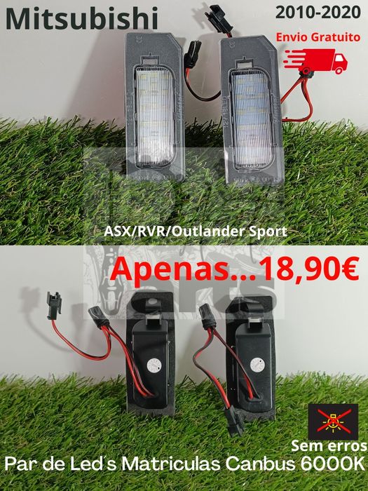 LED's de Matrícula com Canbus para Mitsubishi