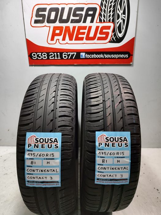 2 Pneus continental 175/60R15 Oferta da Entrega